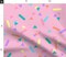 Pink Sprinkles Party 80S Colorful Pastel Shapes Bubblegum Kids Girl Custom Printed Fabric by Spoonflower Various Fabrics by the Yard or Fat Quarter